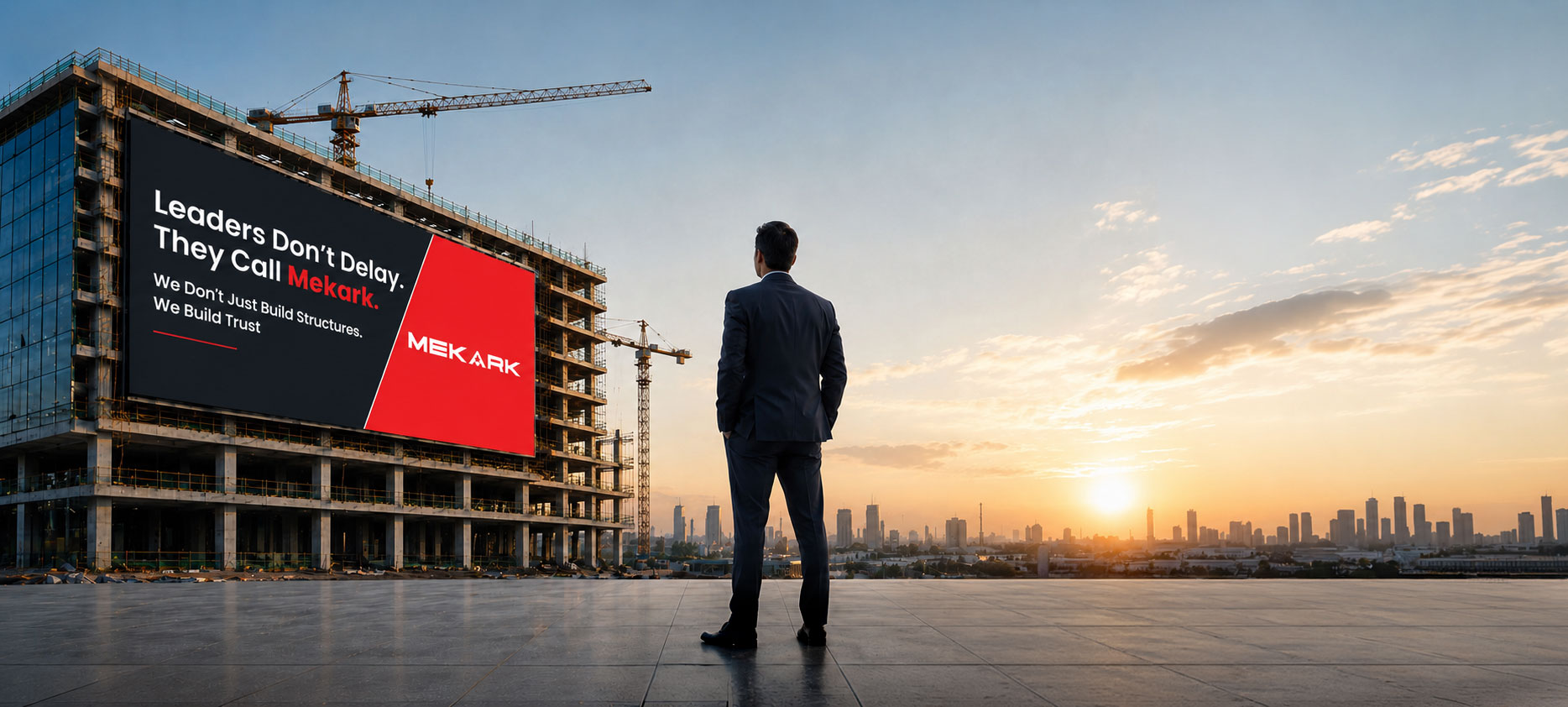 Plant director reviewing a Mekark construction site